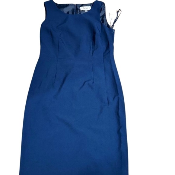 LE SUIT Collarless Dress Suit, navy blue size 6 new, women’s dress - Picture 6 of 9